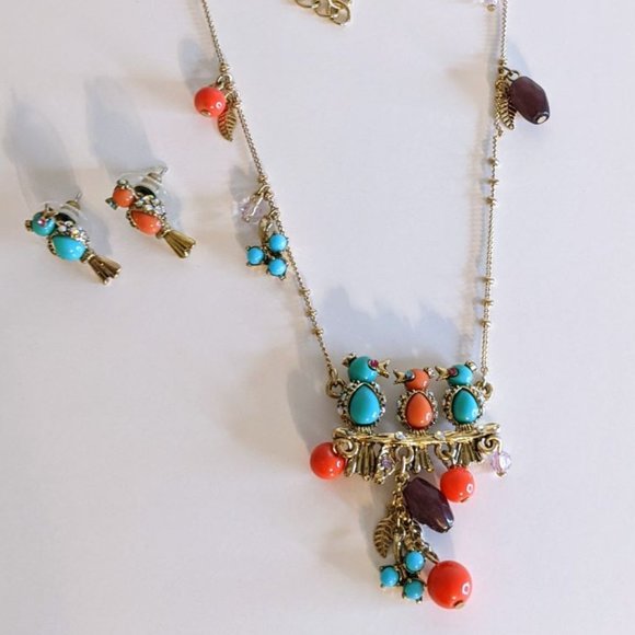 Betsey J "Betsey Delicates" Birds Necklace/Earrings - Picture 3 of 10